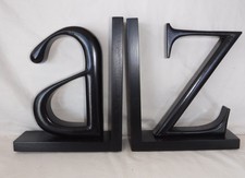A-Z Bookends Ikea Jonaker Wood Bookend with Aluminum Letters