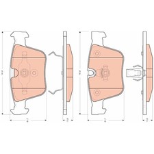 TRW Bremsbelagsatz Bremsklötze hinten A1644202420 A0004207004 | 211582 TRW Bremsbelagsatz Bremsklötze hinten A1644202420 A0004207004 | 211582