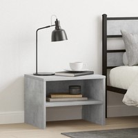 Nachttisch Betongrau 40X30X30 Cm Holzwerkstoff Beistelltisch