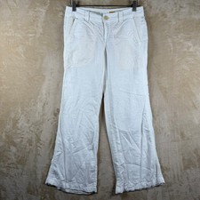 Pilcro and the Letterpress White Linen Wide Leg Pants Womens 31 Anthropologie