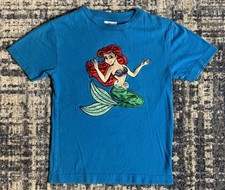 Vintage 90s Disney  s The Little Mermaid Ariel Embroidered T Shirt Girls Size M