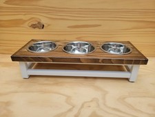 Elevated small dog bowls 3 bowl dog feeder Dog feeding stand for small dogs