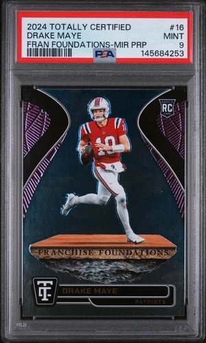 2024 Panini Totally Certified Franchise Foundations #16 Drake Maye PSA 9