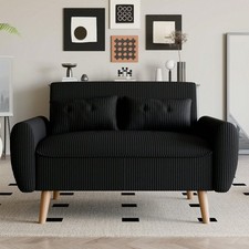 48-Inch Modern Corduroy Loveseat Sofa