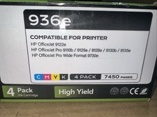 4PACK 936e Ink Combo Pack Replacement For HP936e Office Jet Pro 9110, 9120, 9130