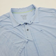 Tommy Bahama Palm Coast Pro Polo Shirt Mens 4XLT Blue Stretch Golf Island Zone