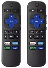 2pack Remote Control Replacement for All Roku TV TCL/Hisense/Onn Roku