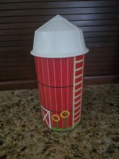 Vintage Fisher Price Silo Plus 8 Animals