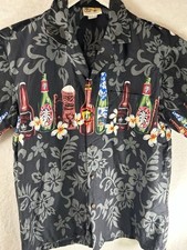 Vintage Winnie Fashion Hawaiian Shirt Large Aloha Hawaiian Beer w/Free shipping