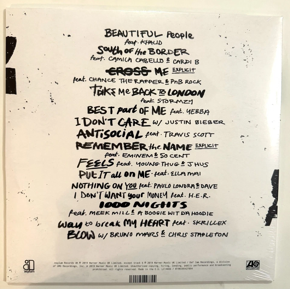 SEALED! Ed Sheeran No. 6 Collaborations  Project 2x 180g Vinyl BRAND NEW! - Image 3 of 3
