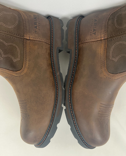 ARIAT GROUNDBREAKER LEATHER SUEDE STEEL TOE WORK BOOTS 12EE Extra Wide 10014241 - Picture 11 of 15