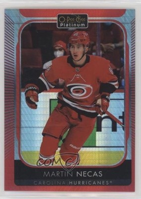 2021-22 O-Pee-Chee Platinum Red Prism 45/199 Martin Necas #79 bg9