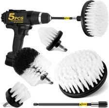 5Pack Drill Brush Attachment Set-Car Interior Detailing Kit Power Scrubber Brush
