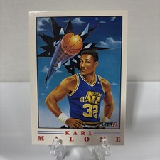 1991 Fleer #5 Karl Malone Utah Jazz Pro Visions Utah Jazz HOF Insert Card