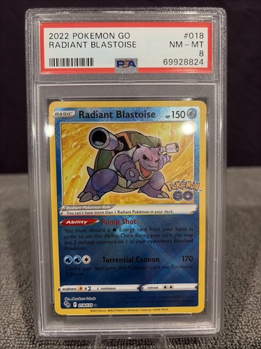 Radiant Blastoise graded PSA 8 for sale on eBay