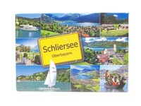 Schliersee Magnet Foto Souvenir Germany Oberbayern Ortsschild Gelb