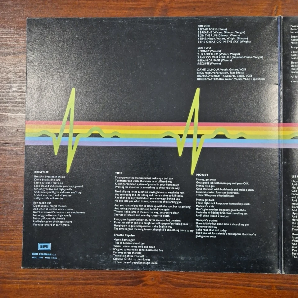 LP Pink Floyd - The Dark Side Of The Moon 3C 064-05249 Made In Italy Rock Vinile - Image 3 of 4