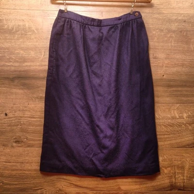 Pendleton Vintage 90s 100% Virgin Wool Skirt USA Made Womens Petite 10 Purple - Bild 1 von 4