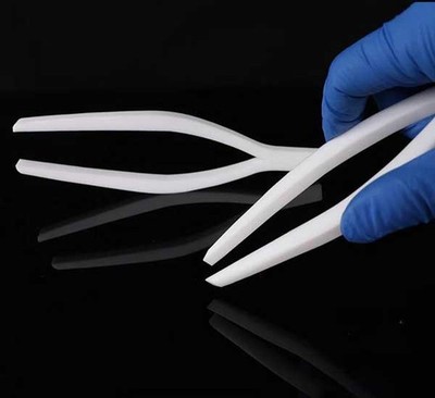 With tooth Straight head tweezers antistatic High temperature resistance PTFE