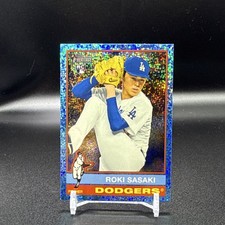 2025 Topps Heritage Roki Sasaki Blue Sparkle Rookie #224 Los Angeles  Dodgers