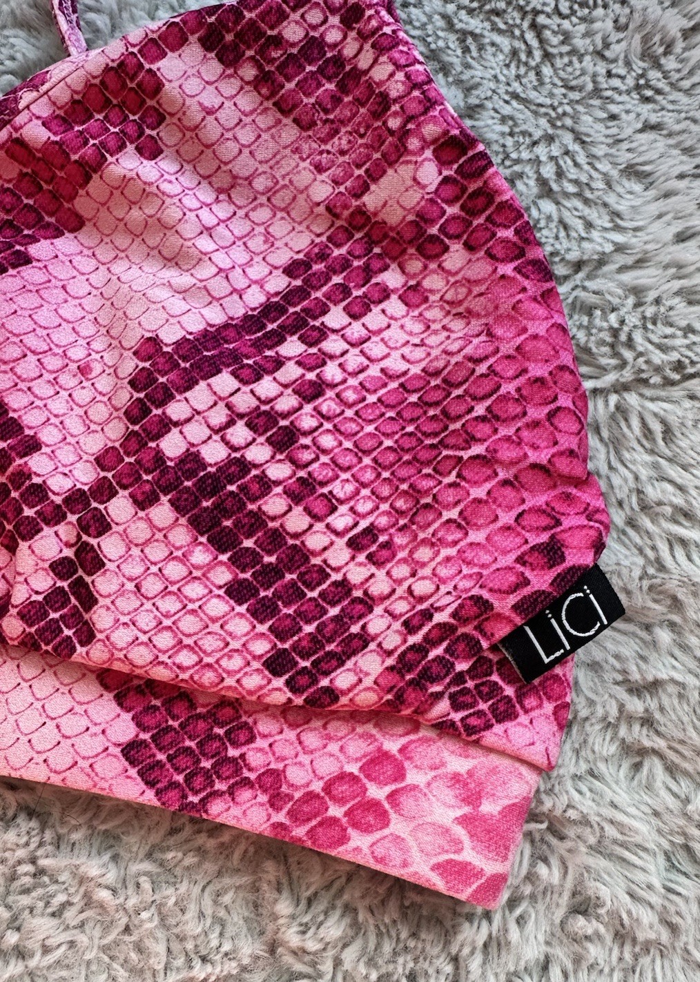 LiCi Fit Python Snake Pink Convertible Sports Bra… - image 5