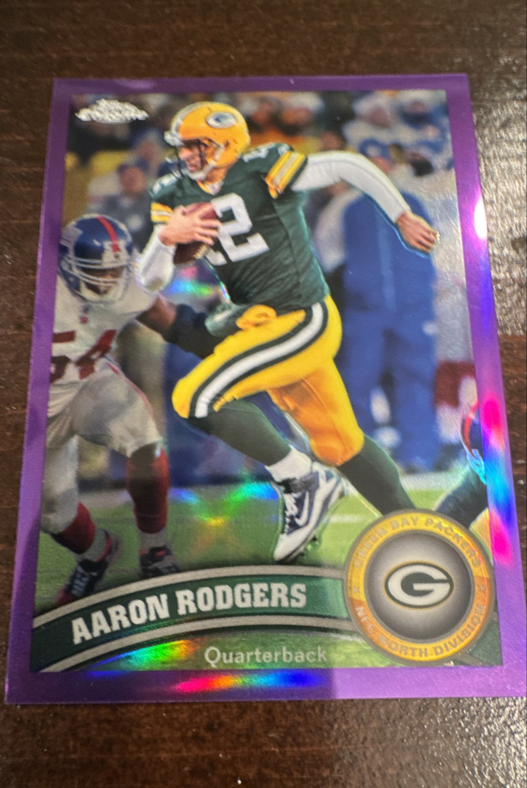 2011 Topps Chrome - Aaron Rodgers #100 Purple Refractor /499