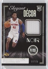2020-21 Panini Noir Elegant Decor Rookie Jerseys 50/75 Saddiq Bey #EDR-SBY 02ez