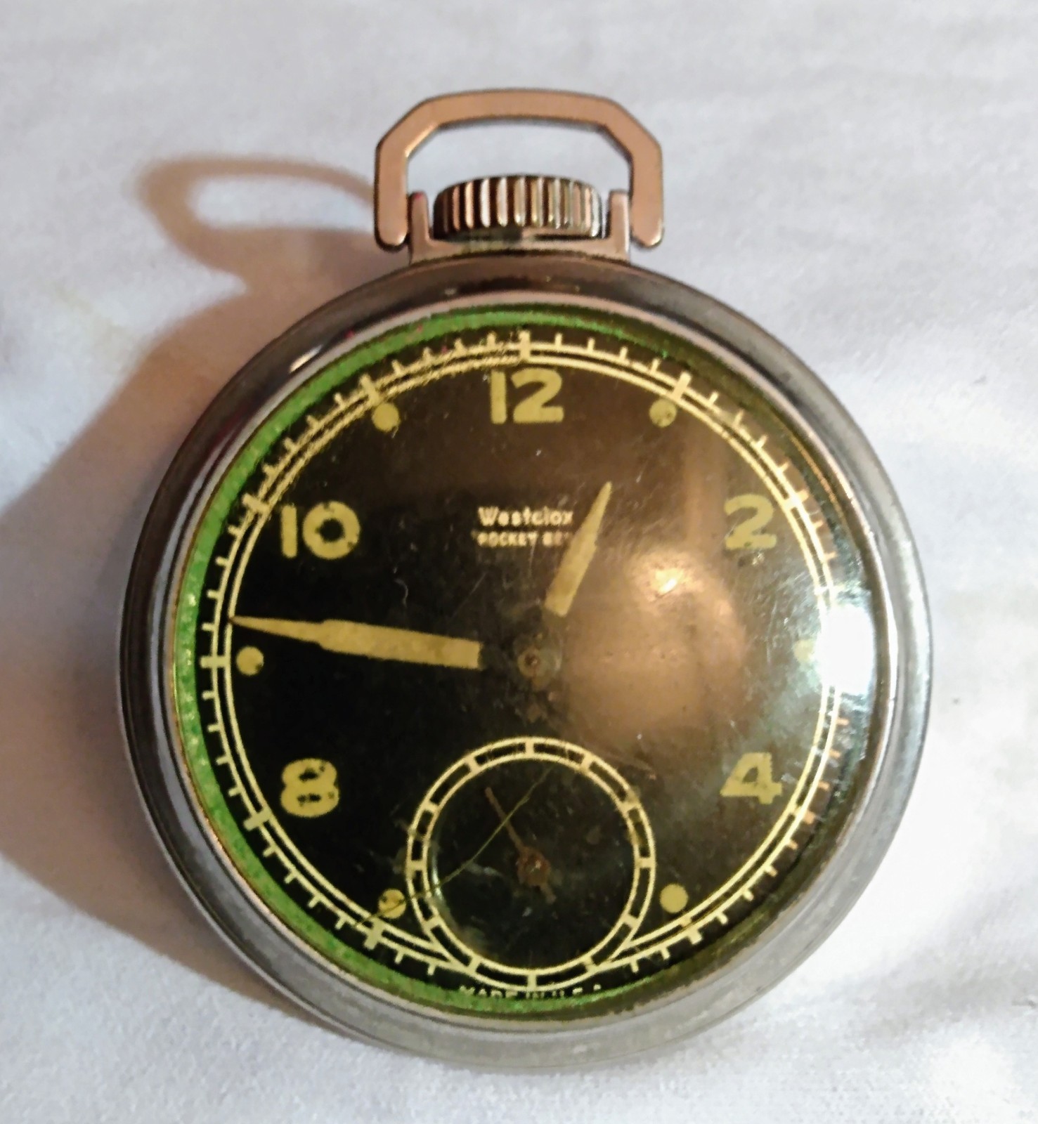 Westclox Vintage Pocket Ben Watch Working Condition. Made In