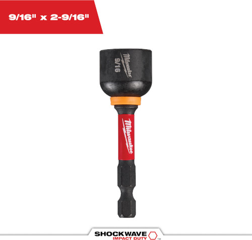 Milwaukee 49-66-4538 SHOCKWAVE Impact Duty 9/16" x 2-9/16" Magnetic Nut Driver