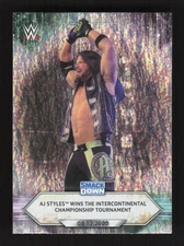 AJ Styles Wins the Intercontinental Tournament 2021 Topps WWE Foilboard #85