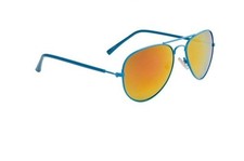 Aviator Sunglasses, Gold Mirror Lens, Blue Wire Frame, New with Tags