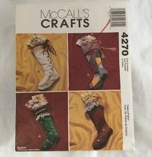  4270 McCalls Christmas stockiing craft sewing pattern