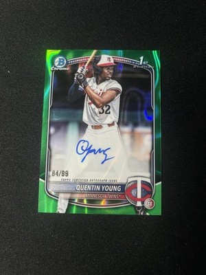 Topps 2025 Bowman Draft Chrome Prospect Autographs Quentin Young Twins /99