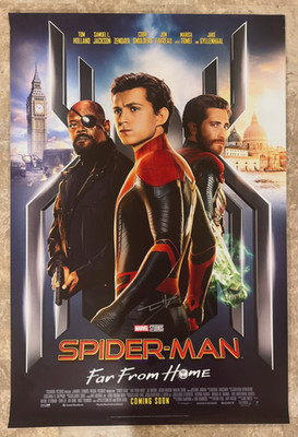 Tom Holland Signed Spider-Man Far From Home 27x40 Poster Autograph COA Pic Proof