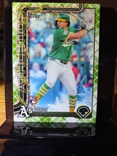 2025 Topps Holiday #H40 - Nick Kurtz - Green Plaid - Athletics RC