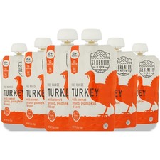 Serenity Kids Pasture Raised Turkey Pouch 3.5 Oz Baby Food 6 Pack