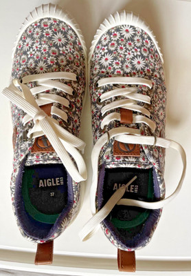 AIGLE Damen Sneakers Freizeit-/Walking mit Textil & Lederoptik Gr. 37 - makellos