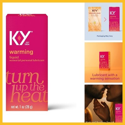K-Y Warming Liquid Lube, Sensorial Personal Lubricant, Glycerin Based Formula