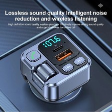 Bluetooth 5.1 FM Transmitter 20W USB-C PD Car Charger Hands-Free MP3 Player