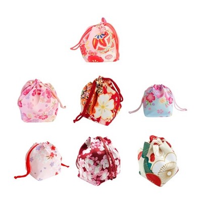 Japanese Drawstring Bag Kimono Handbag Jewelry Coin Purse Gift Bag Gift