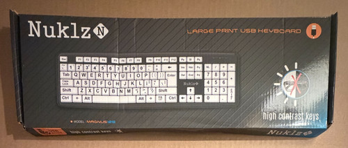 Teclado USB de impresión grande Nuklz N MAGNUS 125 - Teclas de alto contraste - NUEVO