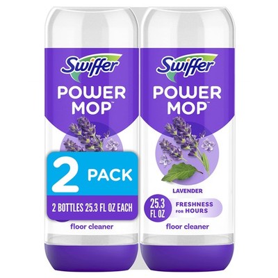 Swiffer Power Mop Refill Solution, Floor 25.35 Fl Oz (Pack of 2), Purple
