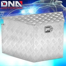 32.5"x20.5"x18" Silver Aluminum Truck Trailer Tongue Tool Box Storage w/Lock&Key