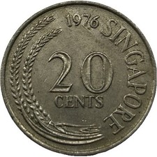 Singapore 20 Cent Coin | 1976