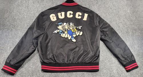 GUCCI x Disney Three Little Pigs Black Bomber Jacket Size Medium
