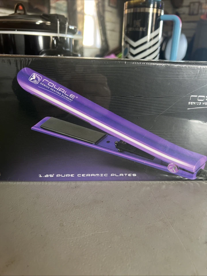 Ferro plano Royale Diamond Collection Genius Heat Element 🔥Novo na caixa roxo - Imagem 3 de 4