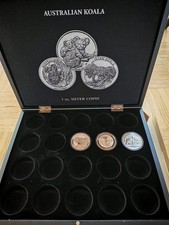 3 X 1 Oz  9999 SILBER - Australien KOALA 2014, 2015, 2016 gekapselt + Box