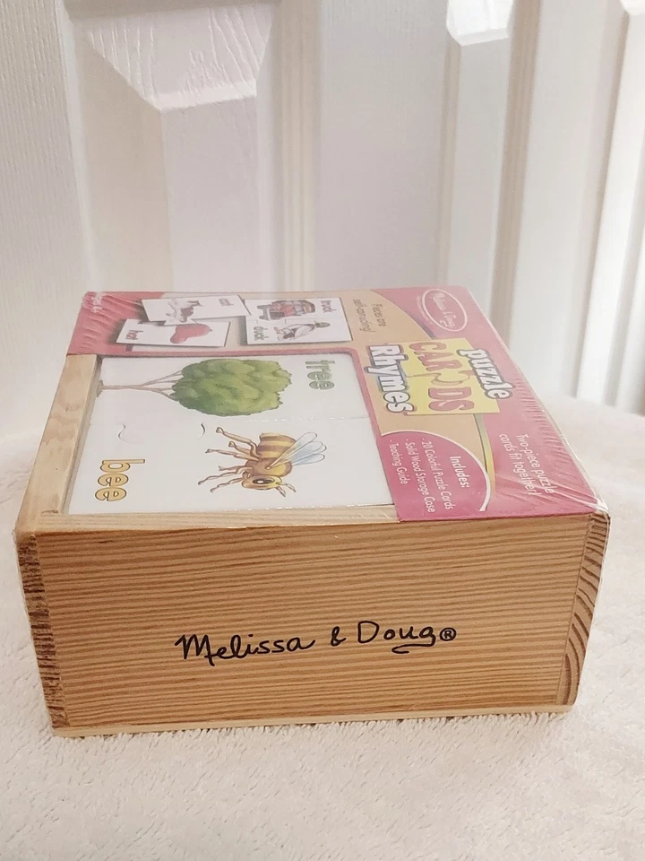 Melissa & Doug Rhymes Teaching Puzzle Cards - Wood Case & Teaching Guide + BONUS - Image 3 of 4