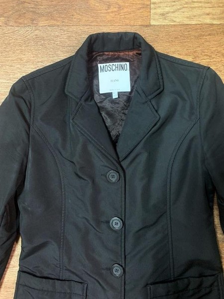 Women Moschino Jeans Trench Coat Black 36 / S / 44