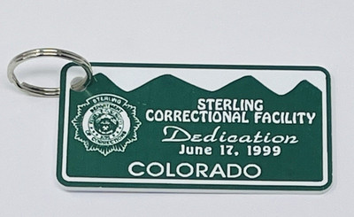 1999 Sterling Correctional Facility Dedication Colorado Keychain Prison Key Ring